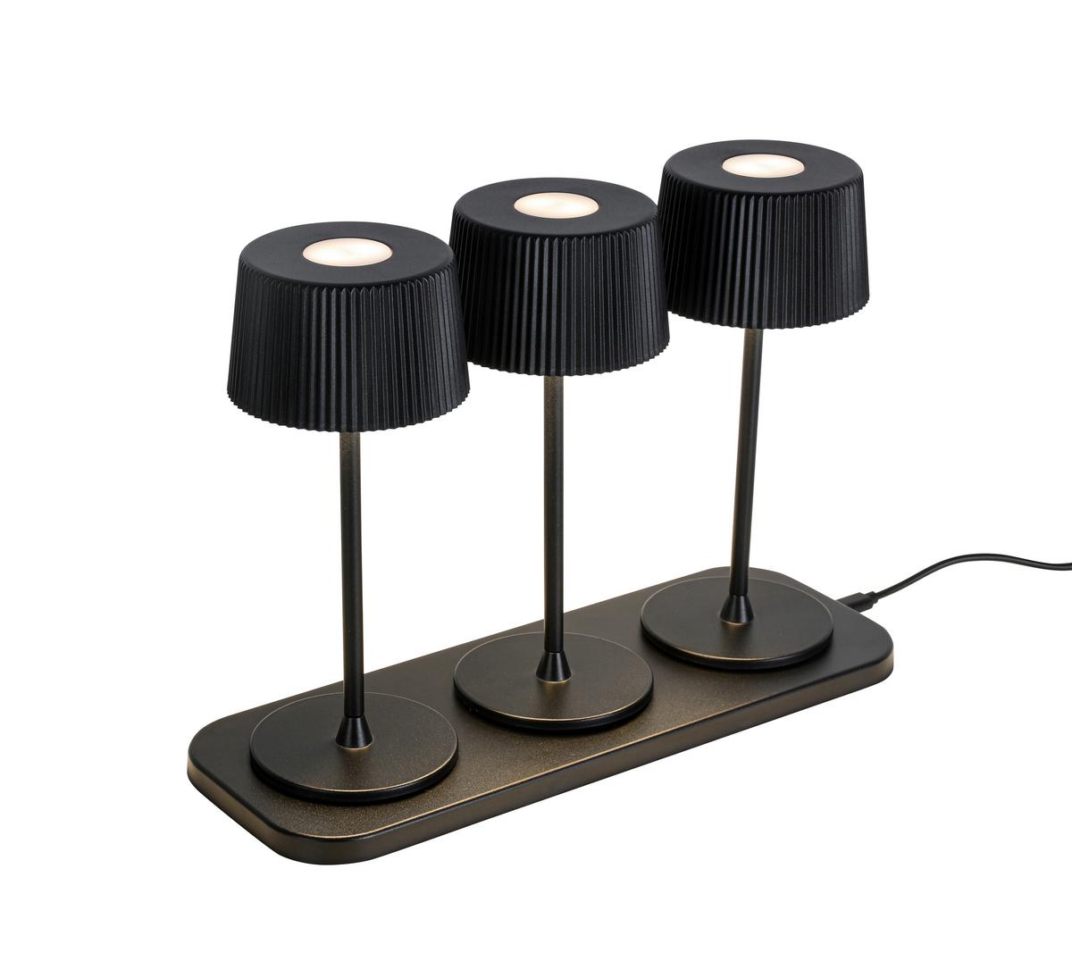 NABÍJATEĽNÁ STOLNÁ LAMPA THREMO - čierna/biela, Modern, kov/plast (11/30/21,1cm) - Mömax