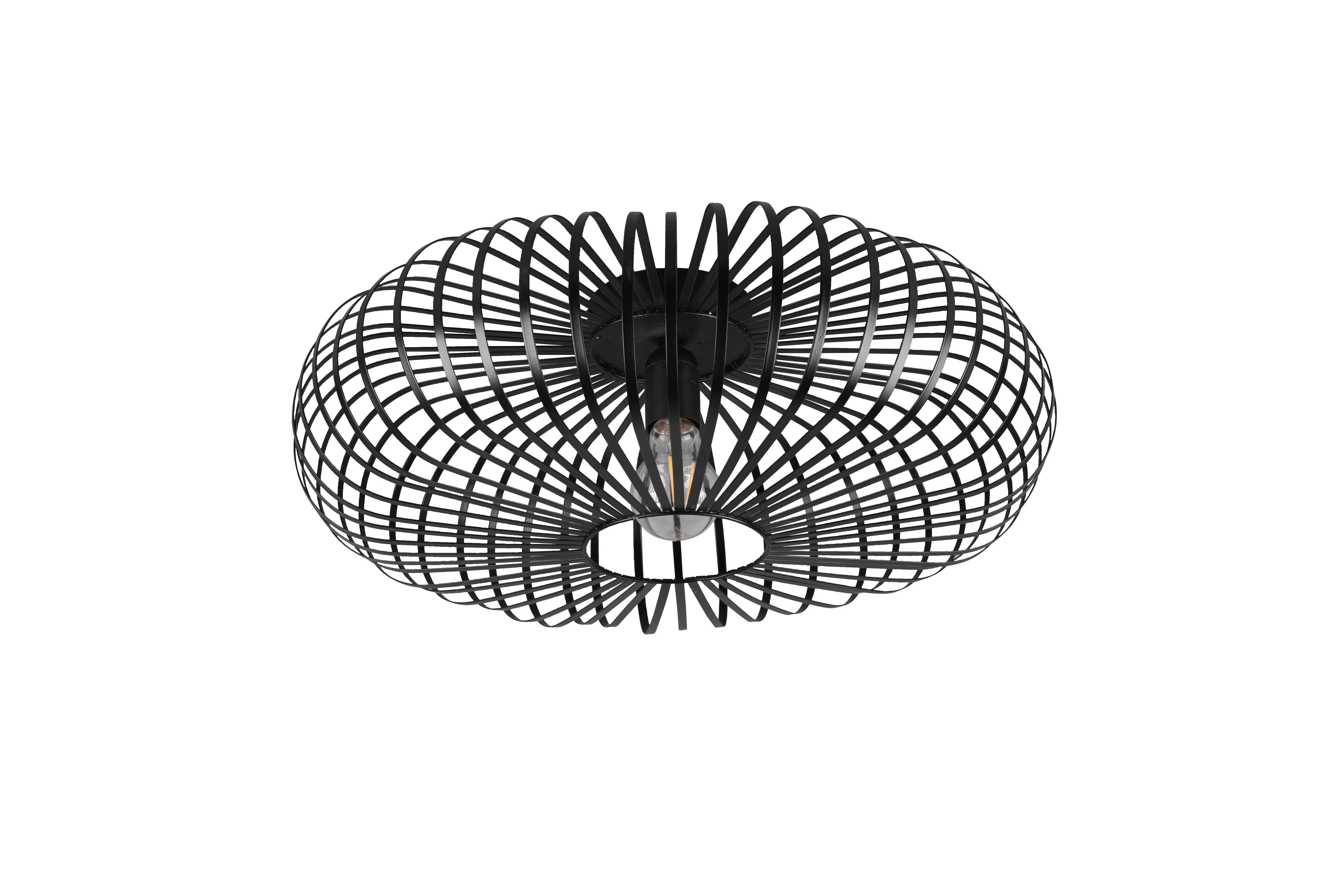 Deckenleuchte Johann Ø 50 cm 1-Flammig mit Metallschirm - Schwarz, Design, Metall (50/18cm) - Trio Leuchten