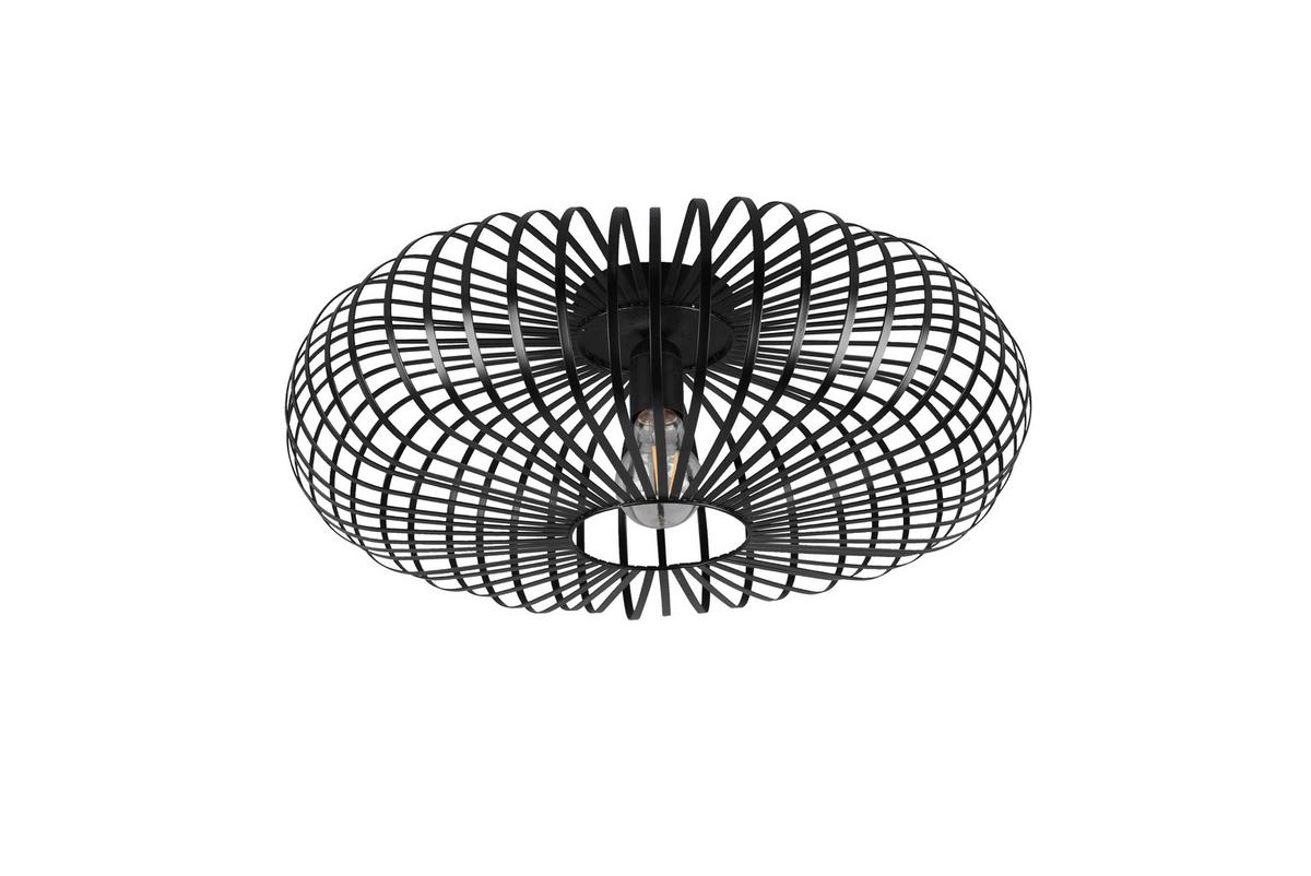 Deckenleuchte Johann Ø 50 cm 1-Flammig mit Metallschirm - Schwarz, Design, Metall (50/18cm) - Trio Leuchten