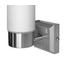 Wandleuchte Nickel Matt - Weiß, KONVENTIONELL, Glas/Metall (8cm) Wandleuchte Nickel Matt - Weiß, KONVENTIONELL, Glas/Metall (8cm)