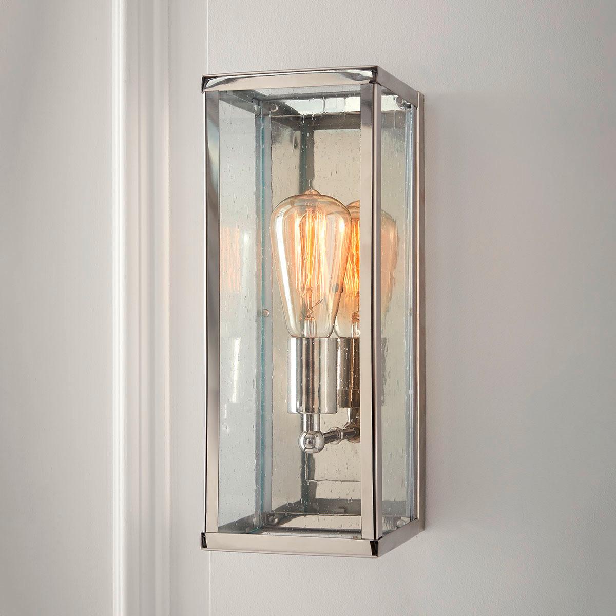 Wandleuchte Fe-Harrow1 - Nickelfarben, Basics, Metall (14/14/35,6cm) - Elstead Lighting