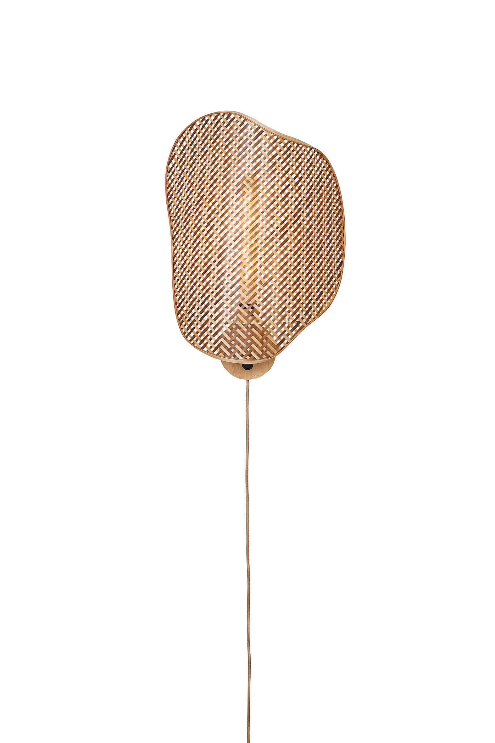 WANDLEUCHTE KINABALU - Braun/Naturfarben, Basics, Naturmaterialien (40/10/50cm) - Good & Mojo