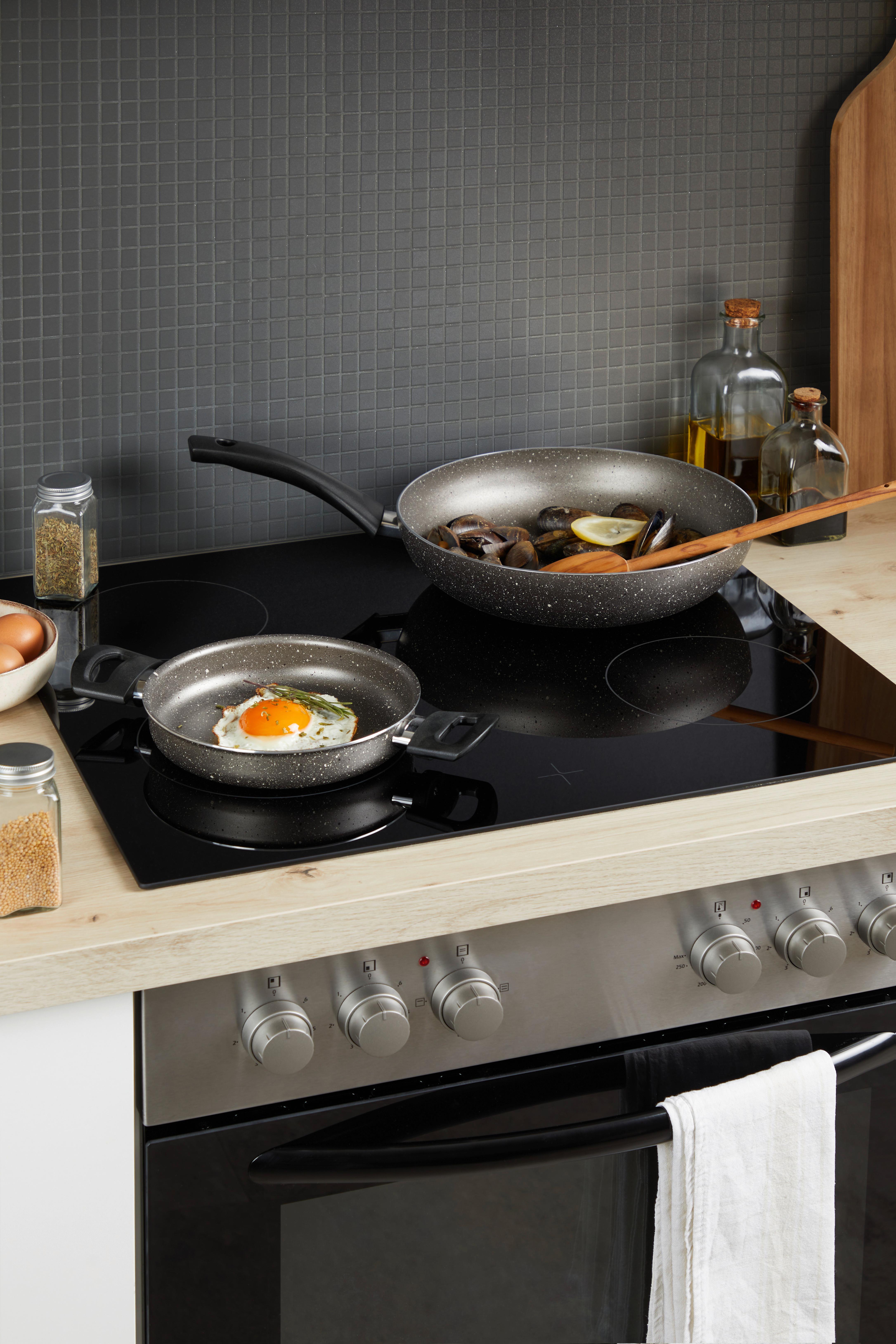 Pfannenset Mikko - Grau, Basics, Metall - Luca Bessoni