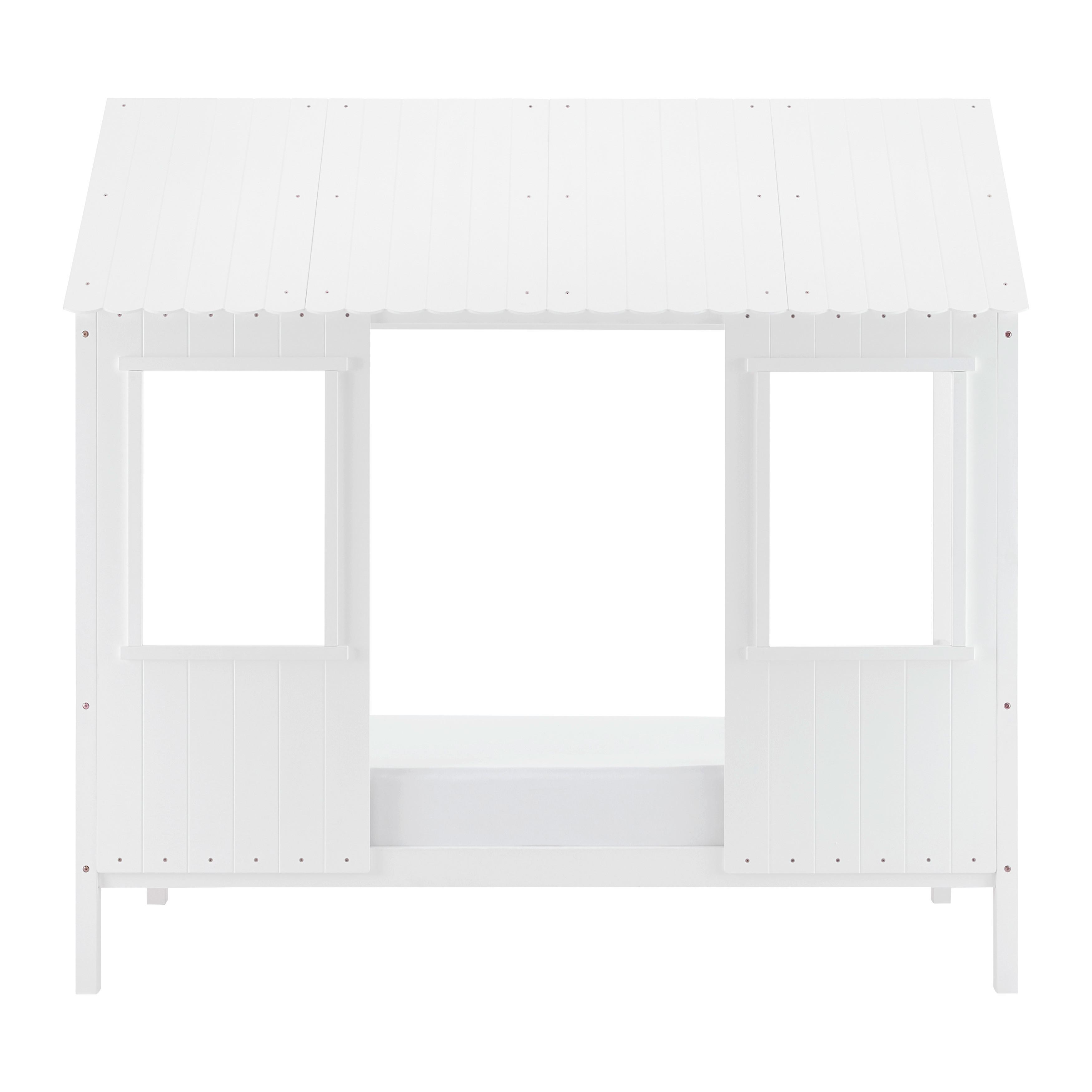 Detská Posteľ Domček Adana Biela - prírodné farby/biela, Moderný, drevo (97/198/208cm) - PBJ