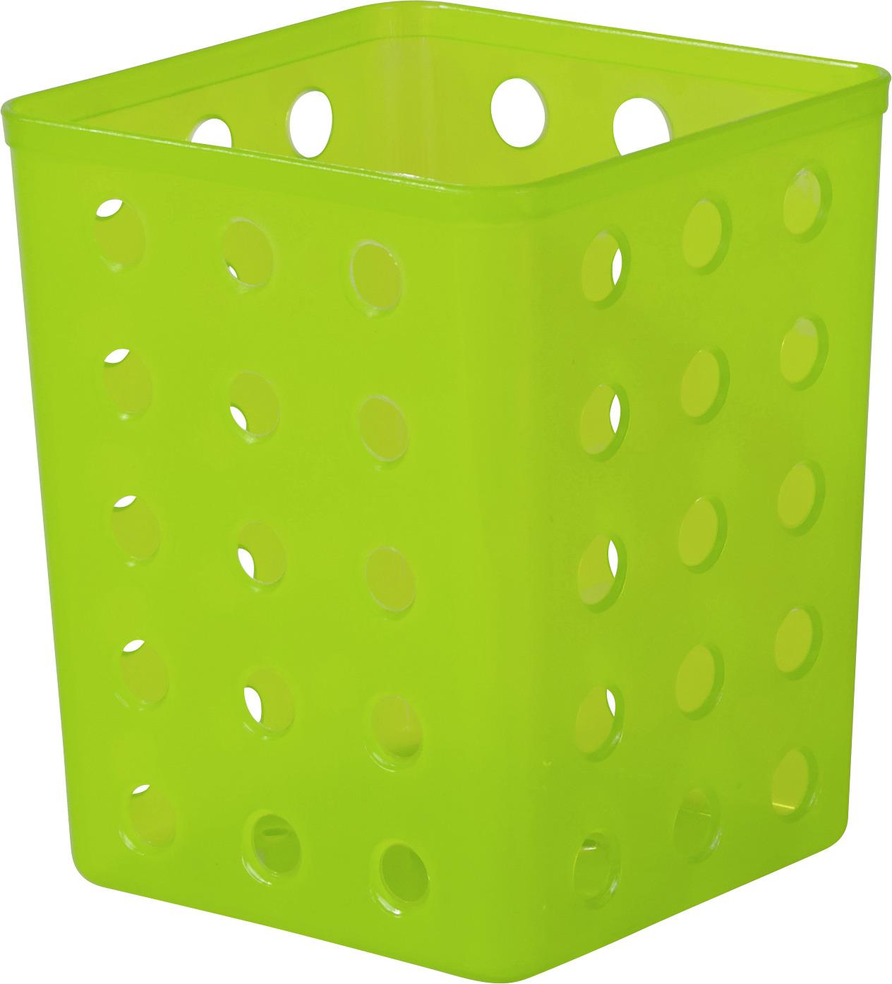 Evőeszköztartó Műanyag - fehér/zöld, Konventionell, műanyag (12/14.3/12cm)