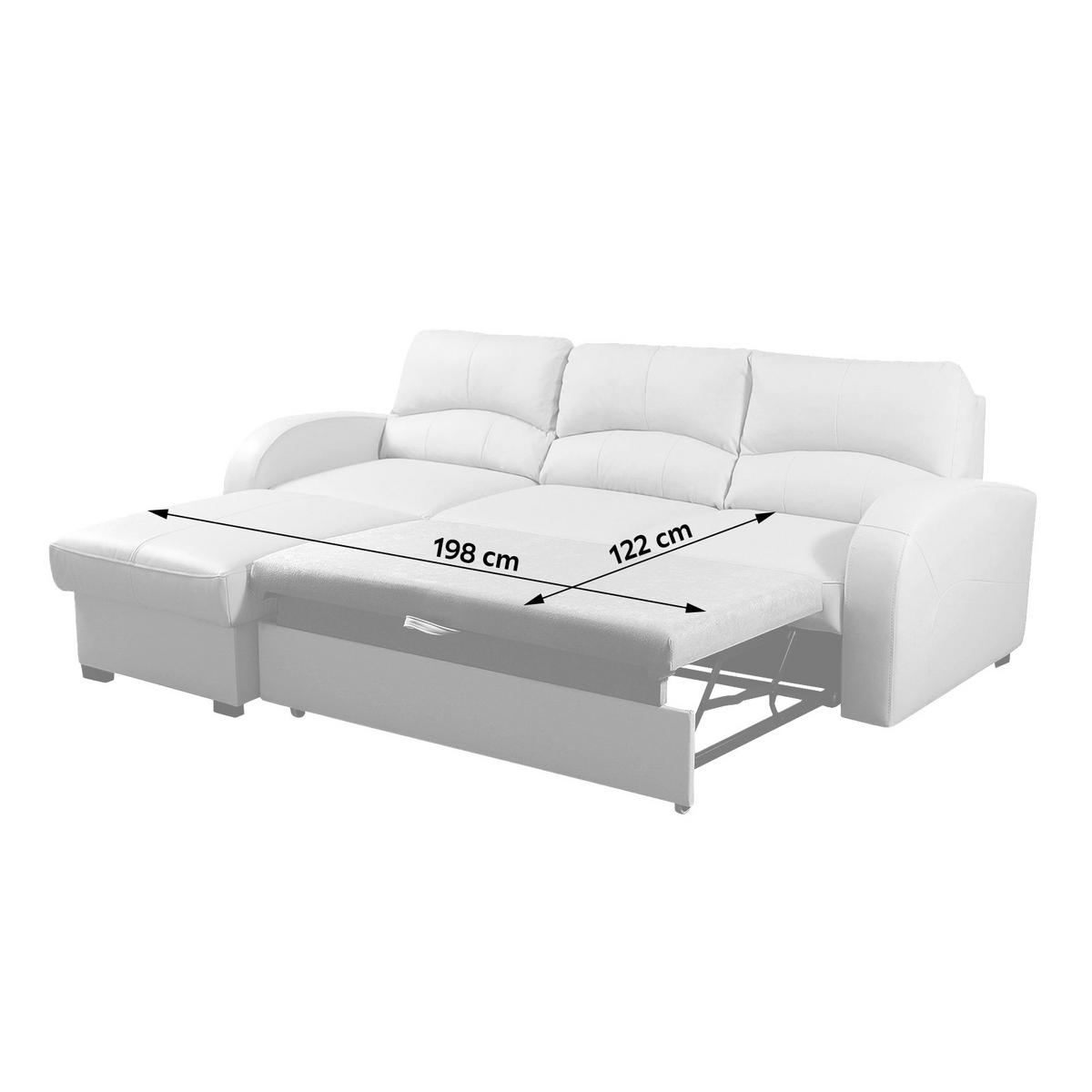 Ecksofa Tilo Rot S: 168 cm - Rot/Schwarz, Design, Leder/Textil (168/227cm) - Livetastic