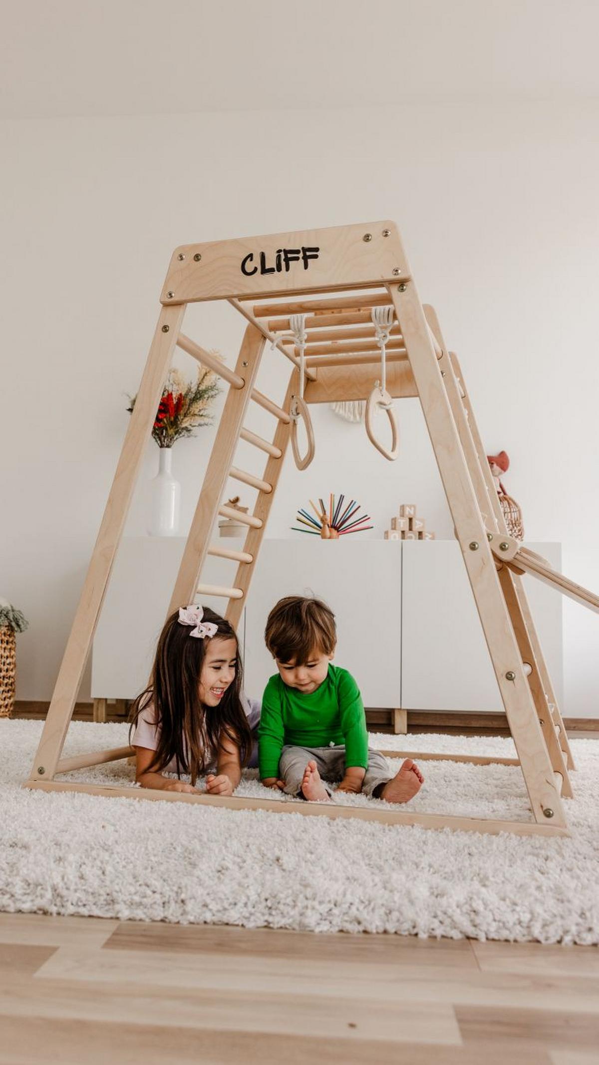 Gymnastikringe 2er Set - Birkefarben, Basics, Holz (15/17cm) - CLIFF