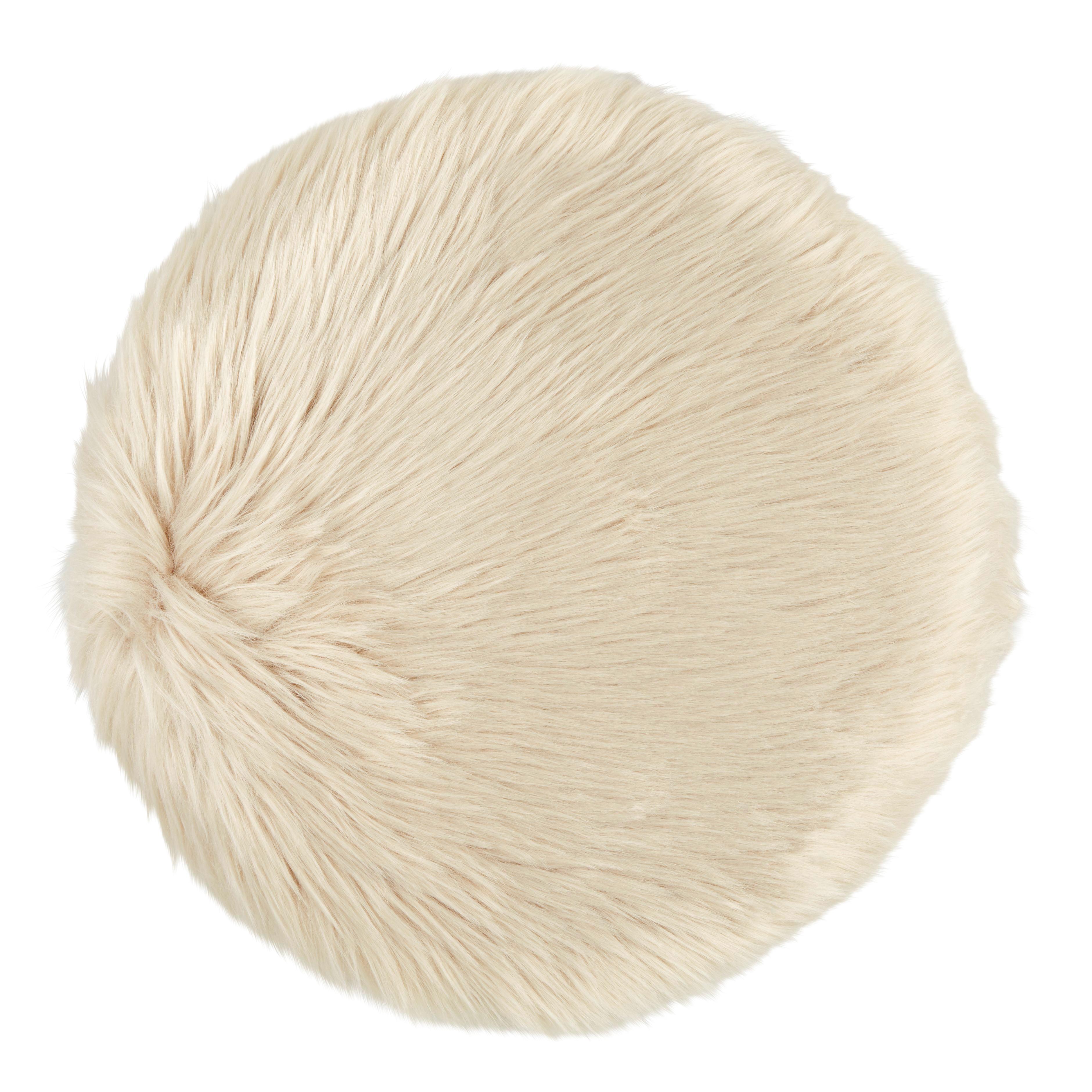 Sitzkissen Renate Ø 40 cm - Beige, KONVENTIONELL, Textil (40cm) - Ombra