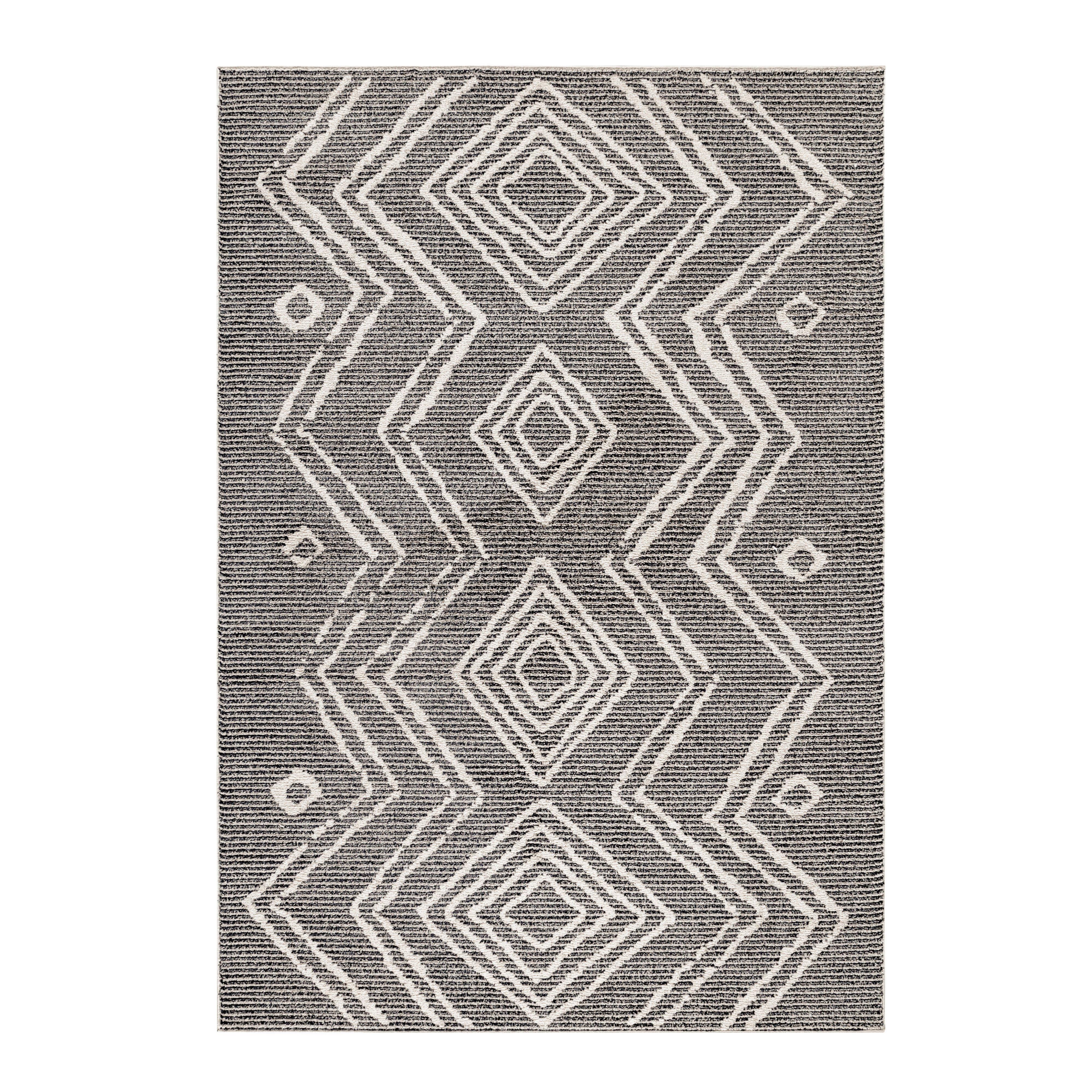 Webteppich Tasa - Schwarz, Design, Textil (140/200cm) - Novel