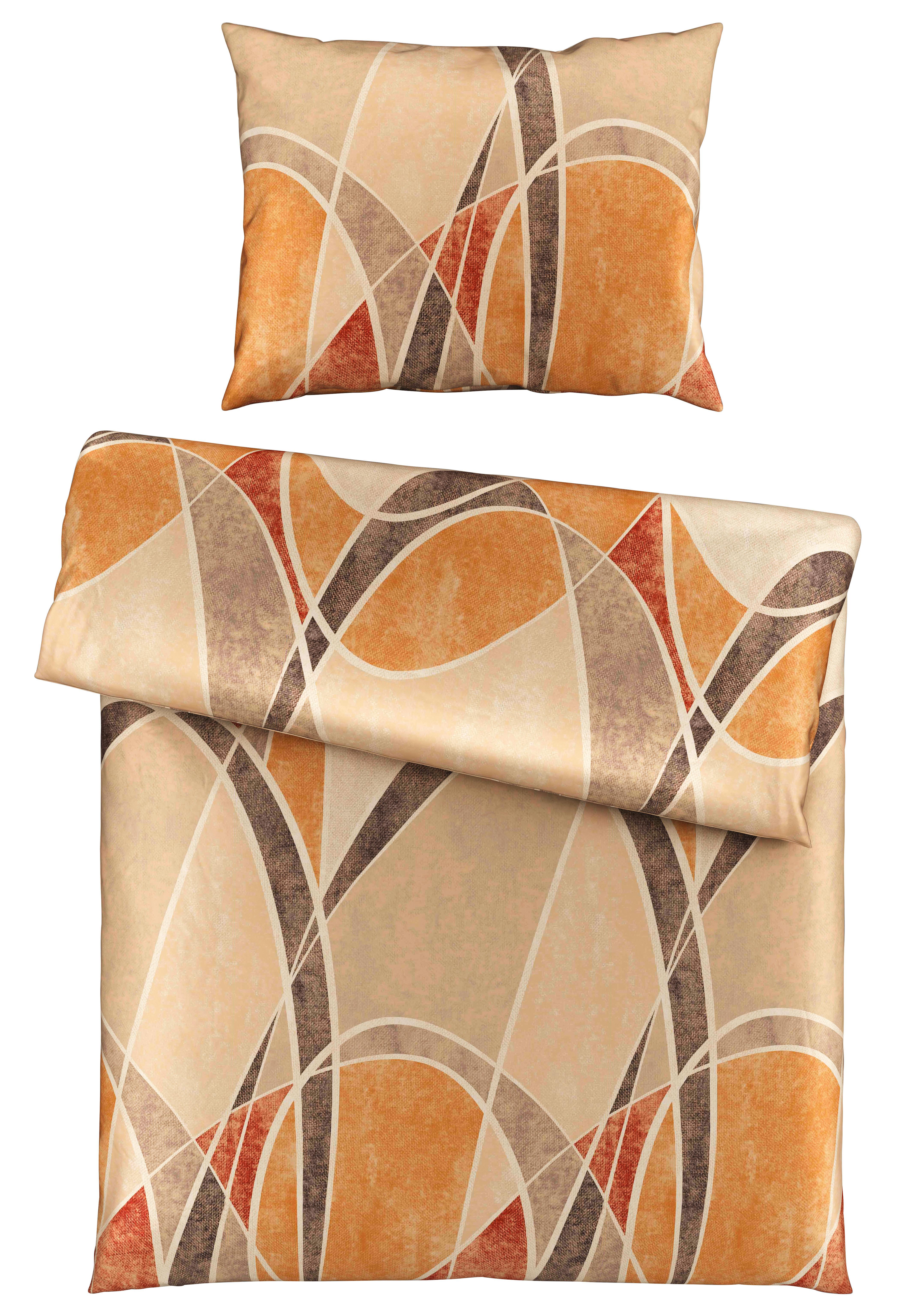 Ágyneműhuzat-garnitúra Nora - bézs/terrakotta, Romantik / Landhaus, textil (140/200cm) - James Wood