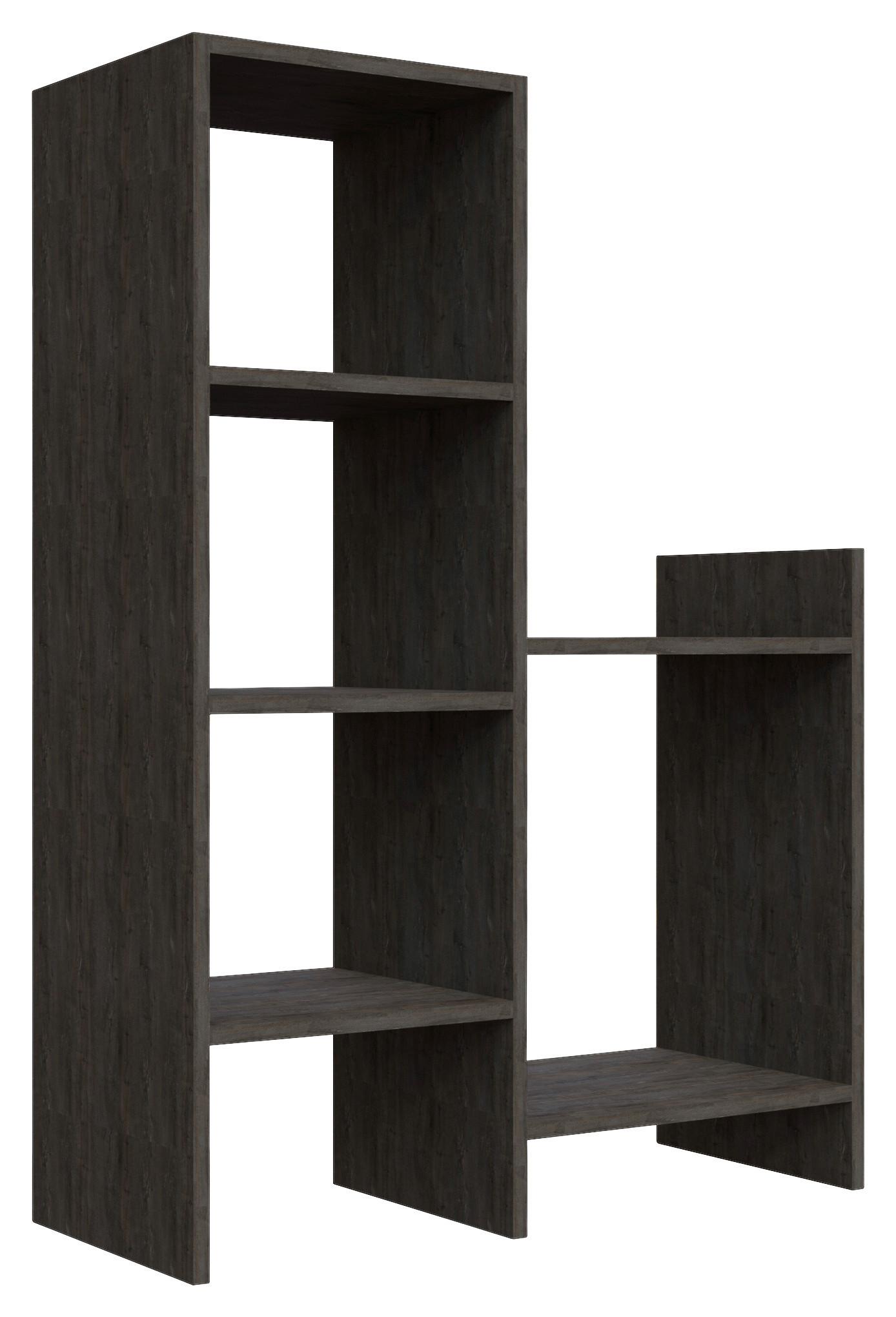 REGÁL NA TOPÁNKY EARL - tmavý dub, Design, kompozitné drevo (85,6/120/35,6cm) - Livetastic