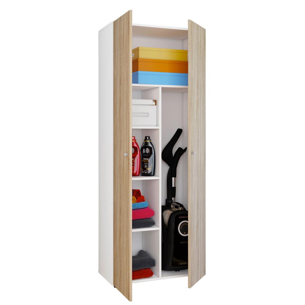 Mehrzweckschrank Vandol Weiß/Sonoma Eiche Dekor B:70cm