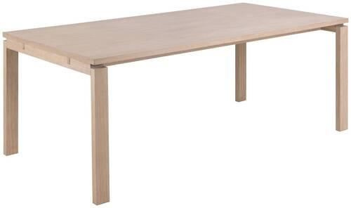 Jedálenský stôl LINLEY dyha 200x100cm - biela/farba duba, Trend, drevo/kompozitné drevo (200/100/75cm) - MID.YOU