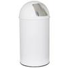 Abfallsammler Push - Weiß, Basics, Metall (35/74/35cm) - MID.YOU