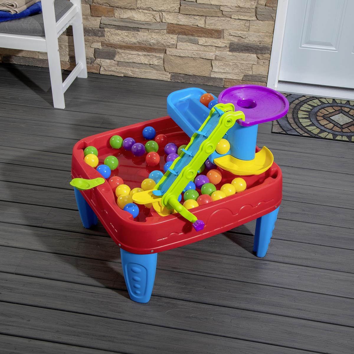 Ballspieltisch Entdecker Ab 2 Jahren Mit 10 Bällen - Rot/Multicolor, Basics, Kunststoff (76/71/77,5cm) - Ambia Garden