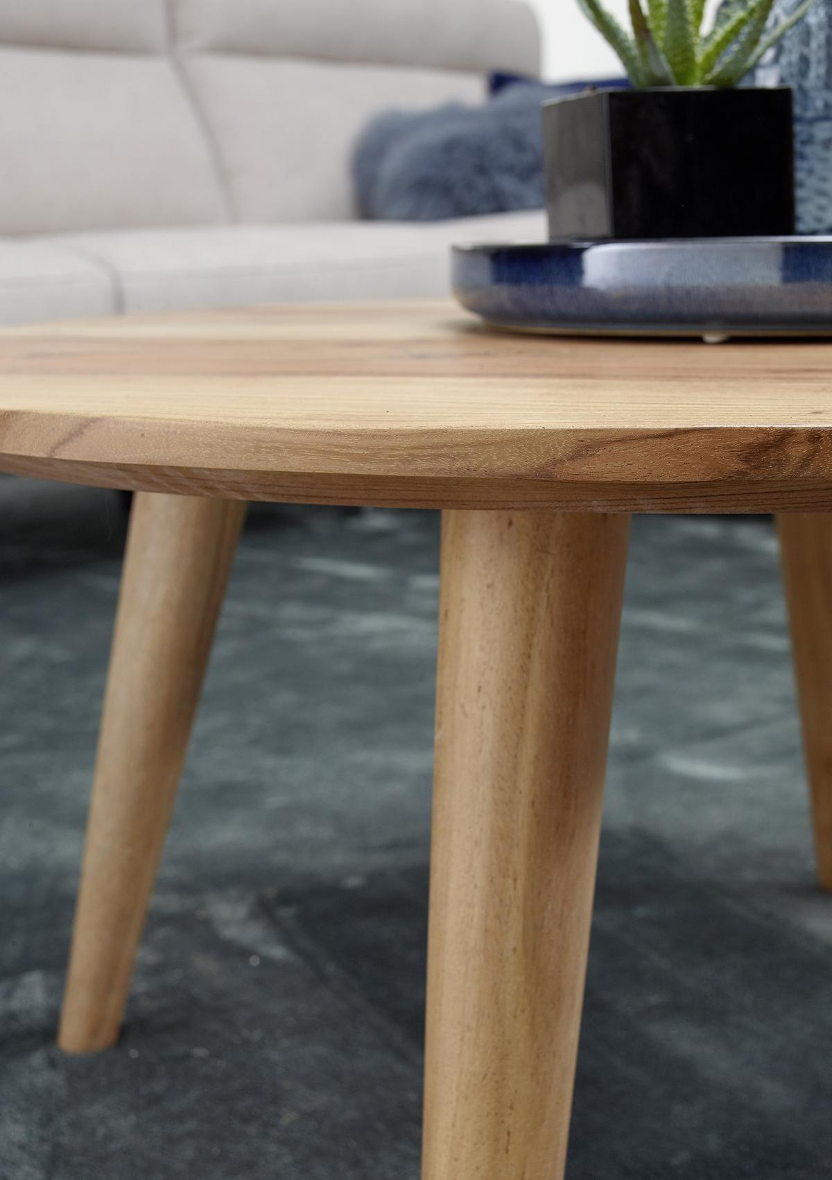 Konferenční stolek BOHA masív - barvy akácie, Design, dřevo (75/40/75cm) - MID.YOU