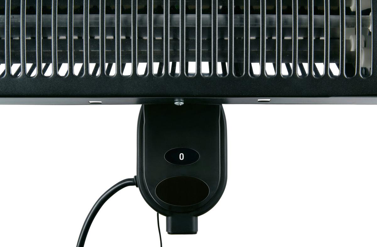 Terrassenstrahler Patio Heater Wall  650-2000w - Schwarz, Basics, Metall (50/19,5/11cm)