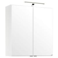 Spiegelschrank Siena mit Led 2-Türig BxHxT: 60x65x20 cm Weiß - Weiß, MODERN, Holzwerkstoff (60/65/20cm) - Held