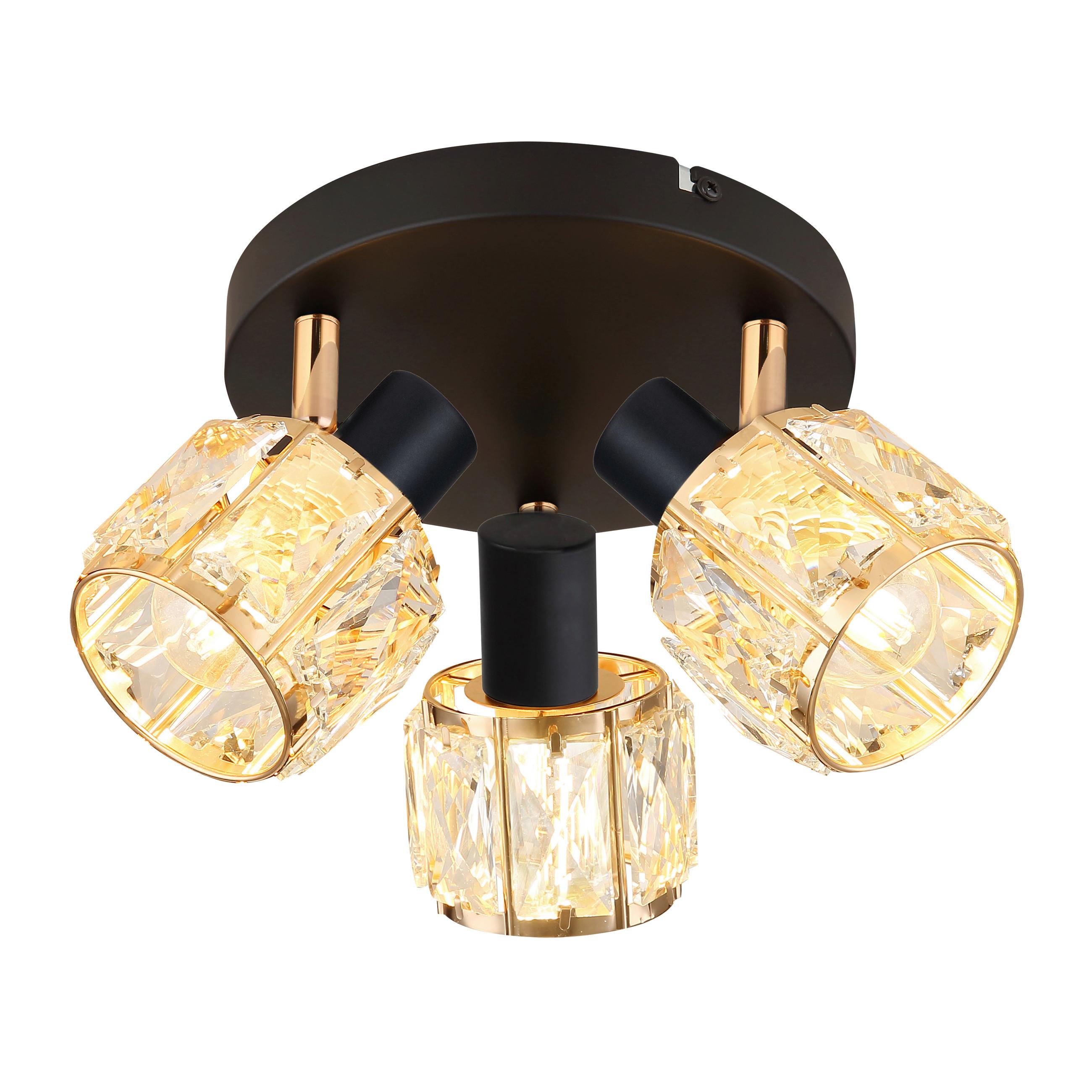 STRAHLER 98-30214 DUBAI - Roségold/Schwarz, KONVENTIONELL, Glas/Metall (36/36/16cm)