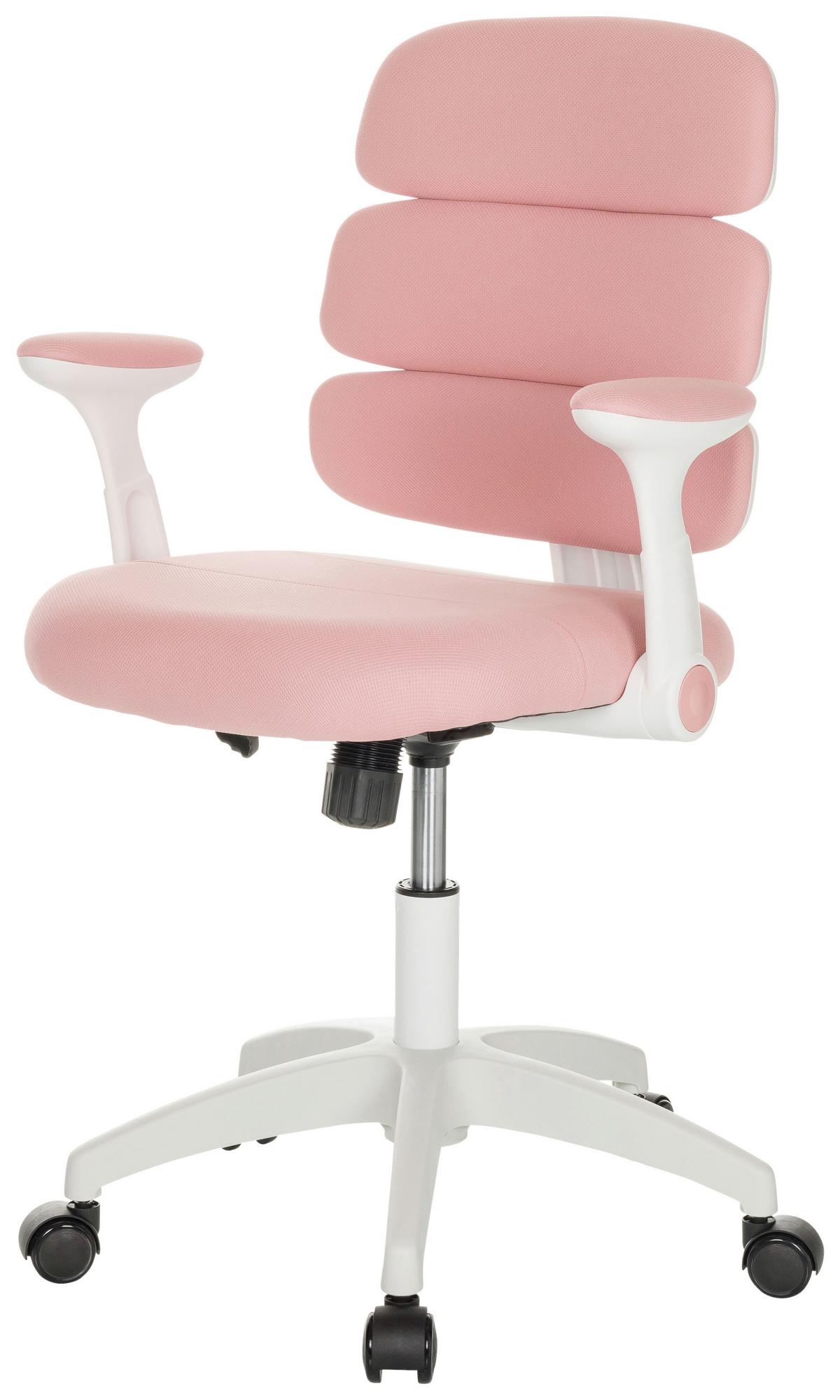 Jugenddrehstuhl Kid Ergolino W - Rosa/Weiß, Basics, Kunststoff/Textil (62/86-97/62cm) - MID.YOU