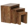 Beistelltisch 3er-set Mumbai, Sheesham Massiv - Sheeshamfarben, Design, Holz (50/30/45cm) - MID.YOU
