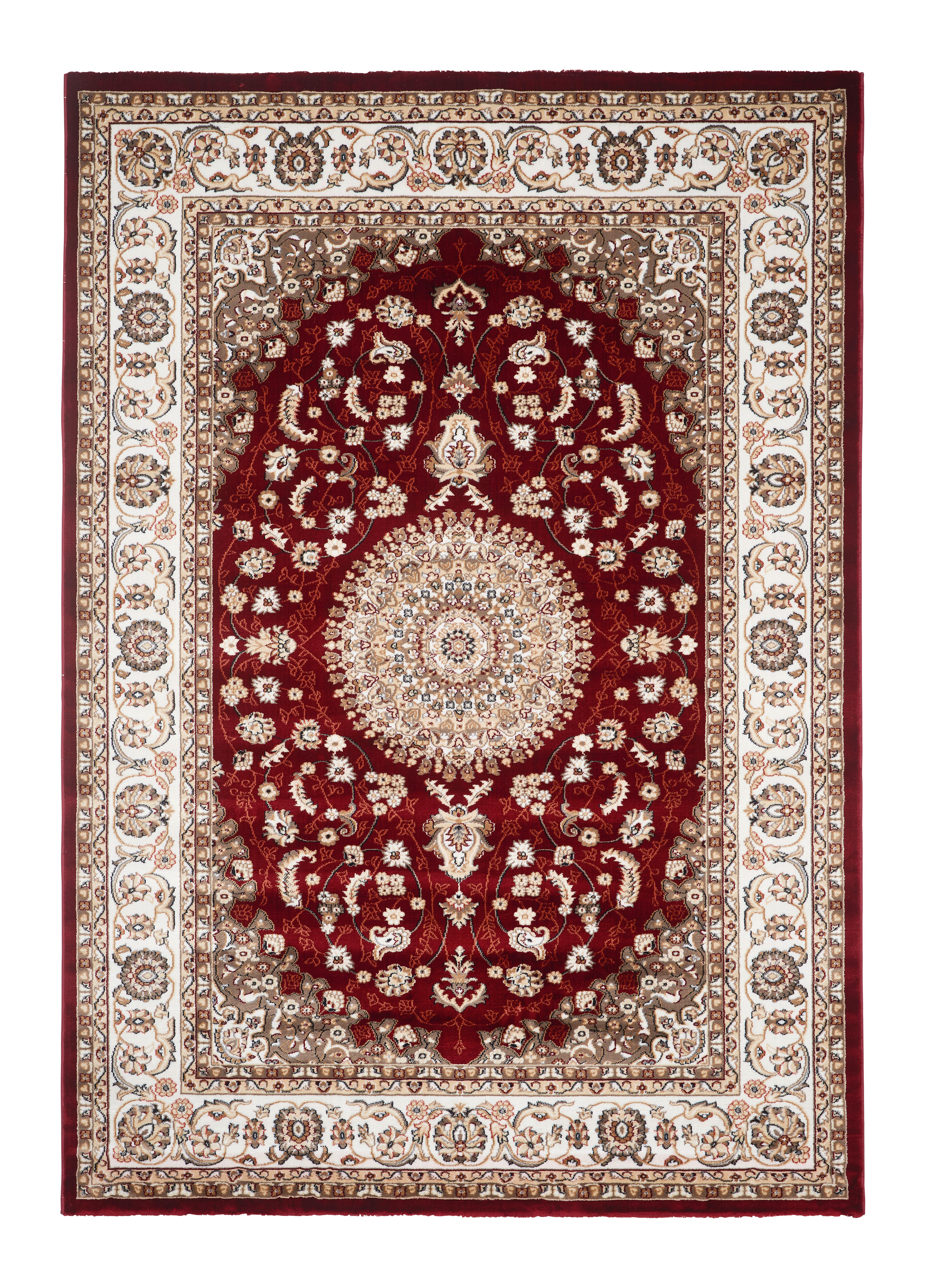 Orientalischer Webteppich Rot Naturfaser Donald 80x150 cm - Rot, Basics, Kunststoff (80/150cm) - James Wood