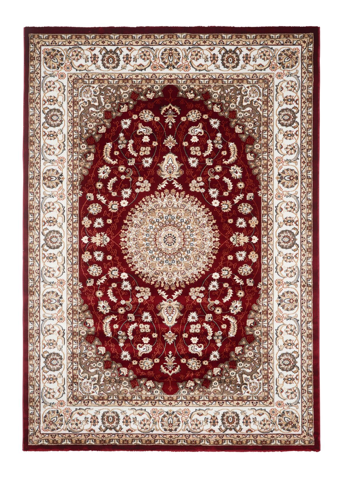 Orientalischer Webteppich Rot Naturfaser Donald 80x150 cm - Rot, Basics, Kunststoff (80/150cm) - James Wood