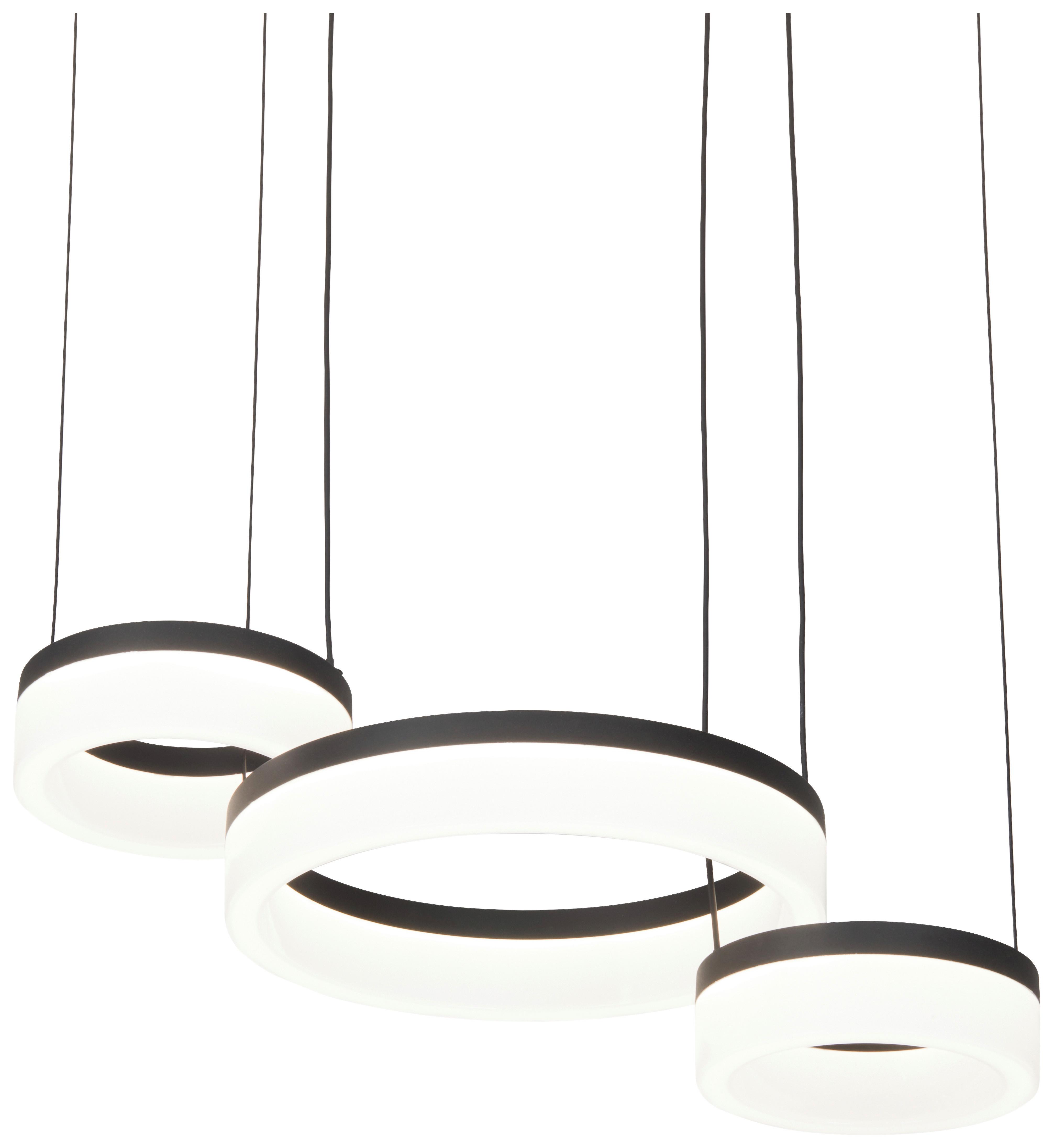 Led-hängeleuchte, 3800k Gutzi - Schwarz, MODERN, Kunststoff/Metall (40/23/50cm)