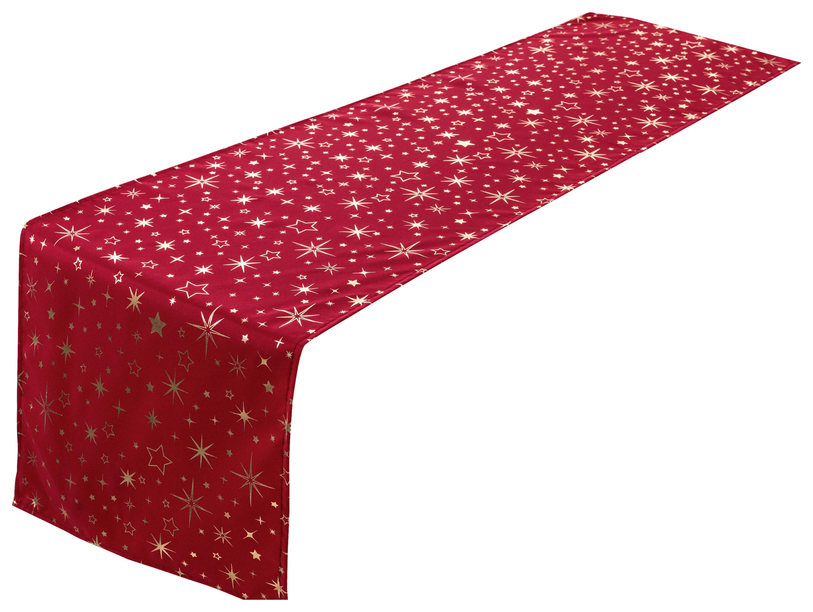 Tischläufer Alaska - Hellrot/Goldfarben, ROMANTIK / LANDHAUS, Textil (40/140cm) - James Wood