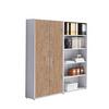 Aktenschrank Office Edition Grau/eiche Dekor B: 168,8cm - Eichefarben/Grau, MODERN, Holzwerkstoff (168,8/185,6/33cm) - MID.YOU