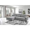 Ecksofa Bonito Grau, Schenkel: 176x255 cm - Schwarz/Grau, Design, Textil (176/255cm) - Livetastic