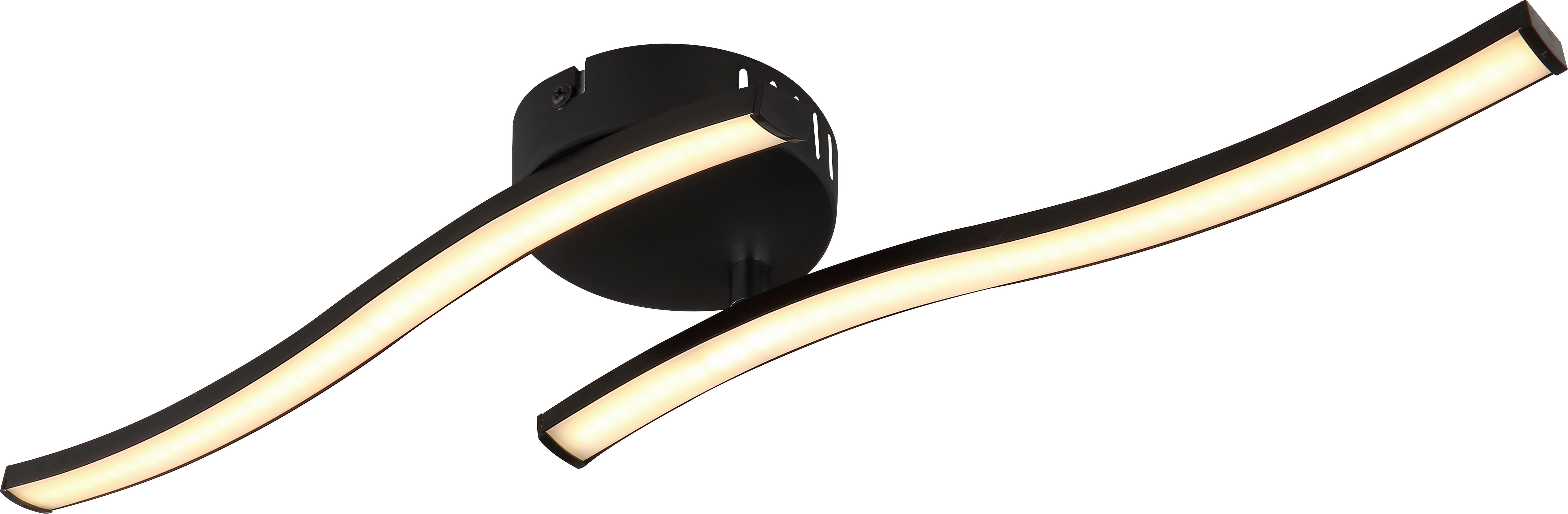 STROPNÍ LED SVÍTIDLO IPO - černá/opál, Moderní, kov/plast (51,5/10/7,6cm) - Mömax