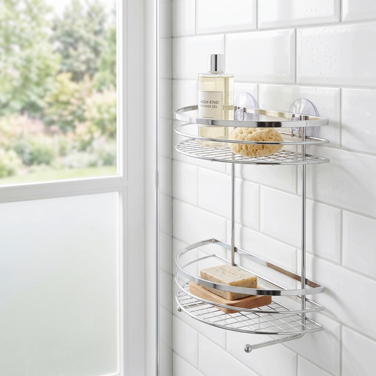 DUSCHREGAL NIZZA 3 B992483 - Chromfarben, KONVENTIONELL, Metall (24/12/25cm) - Ondega