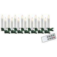 svíčky na vánoční stromek LED-SET CHRISTINA -PAZ - bílá, plast (1,5/10cm) - Mömax