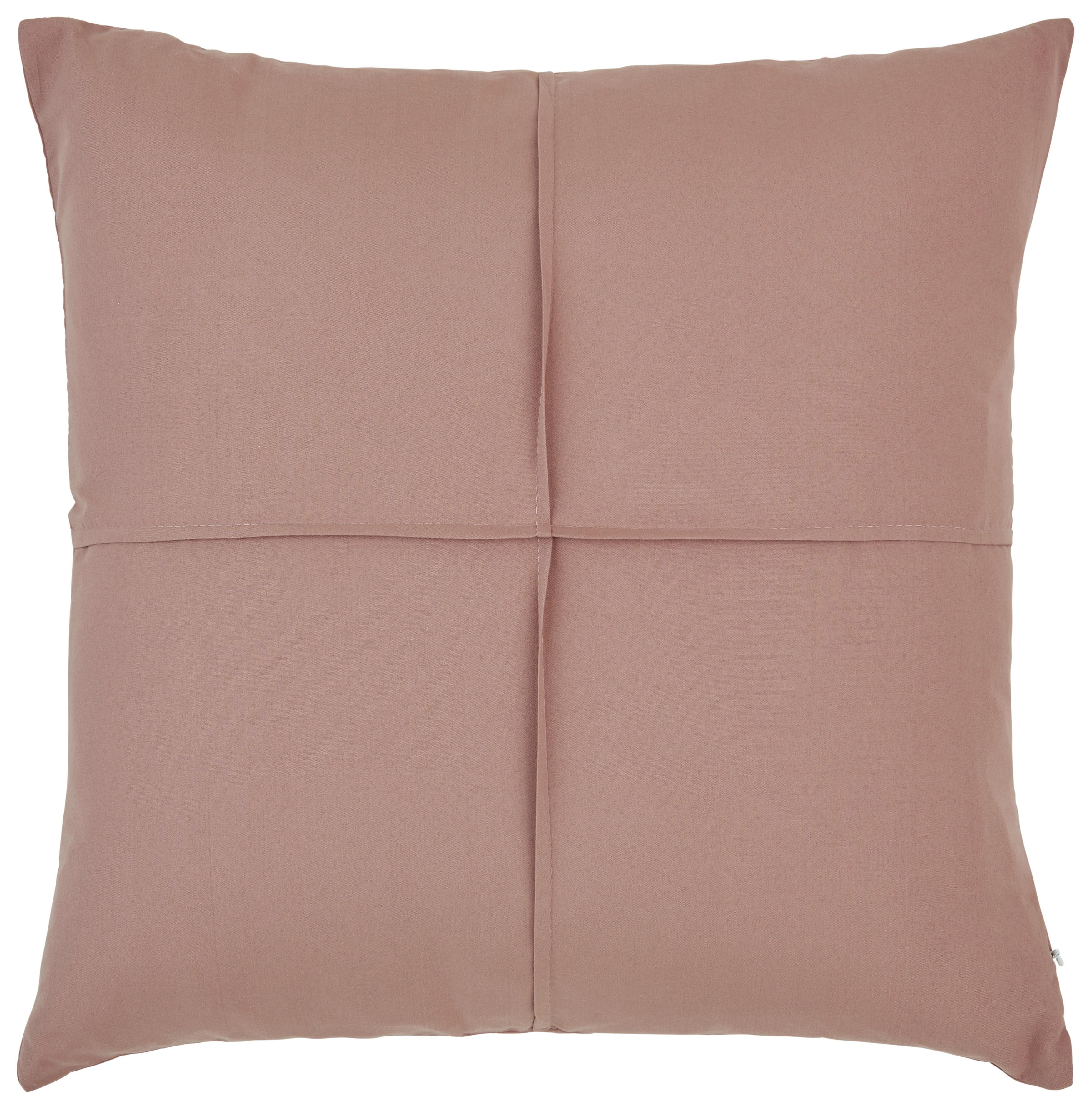 Zierkissen Natalia 45x45 Cm Polyester Rosa Mit Zipp - Rosa, MODERN, Textil (45/45cm) - Luca Bessoni