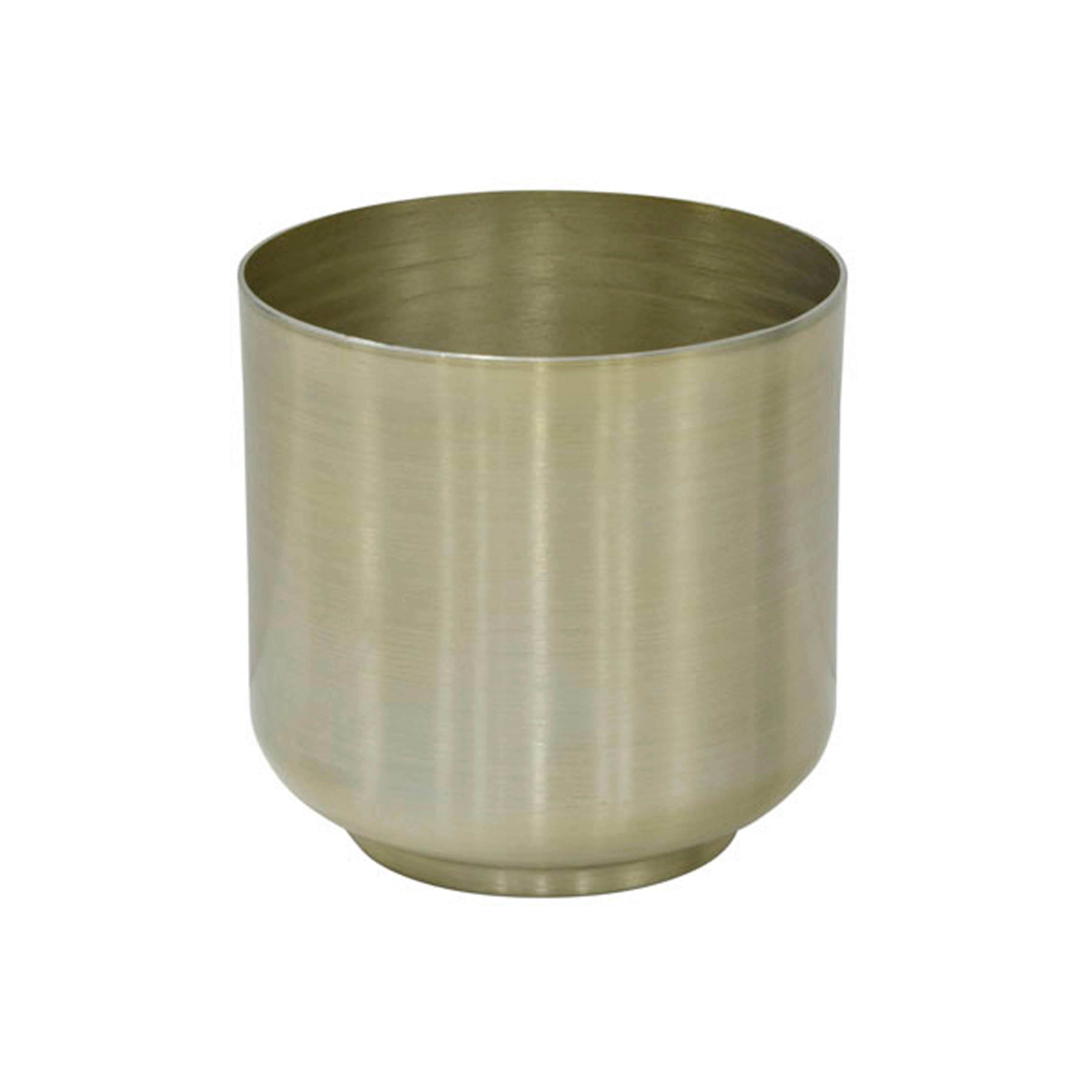 Blumentopf Marko - Goldfarben, Basics, Metall (15,2/15cm) - Luca Bessoni