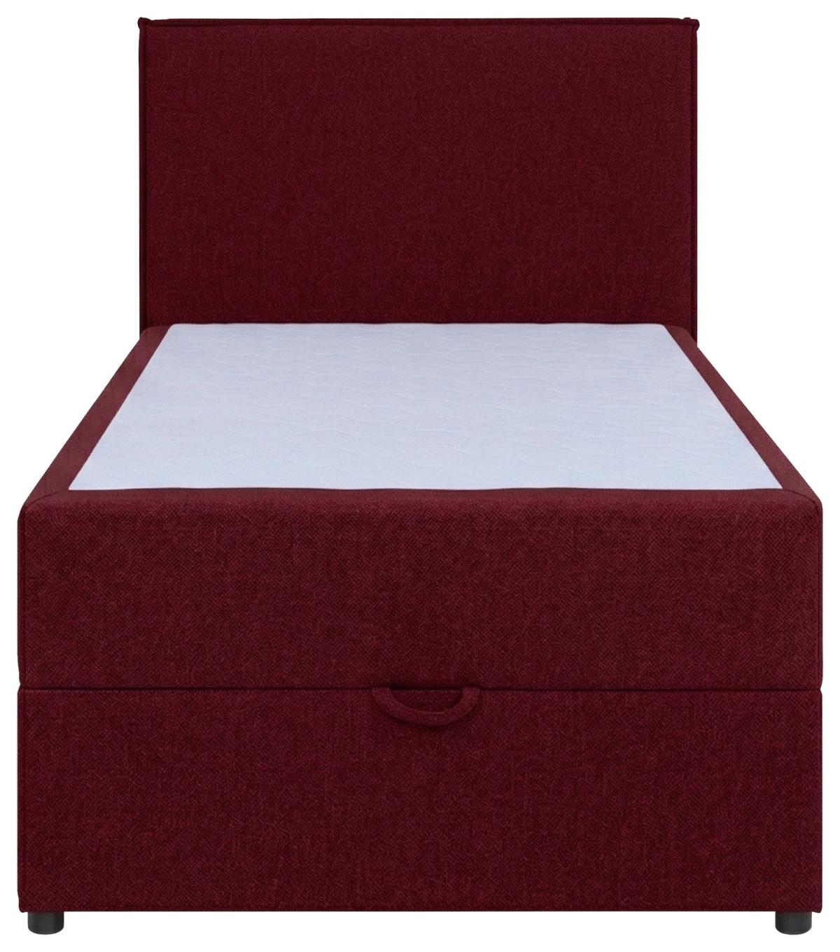 Boxspringbett Naxos 100x200 Soul 2 Rot - Rot/Schwarz, MODERN, Holzwerkstoff/Textil (100/200cm)