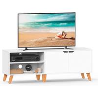 TV-Element Weiß, Hellbraun B: 140 cm - Hellbraun/Weiß, Trend, Holzwerkstoff (140/45/40cm) - MID.YOU
