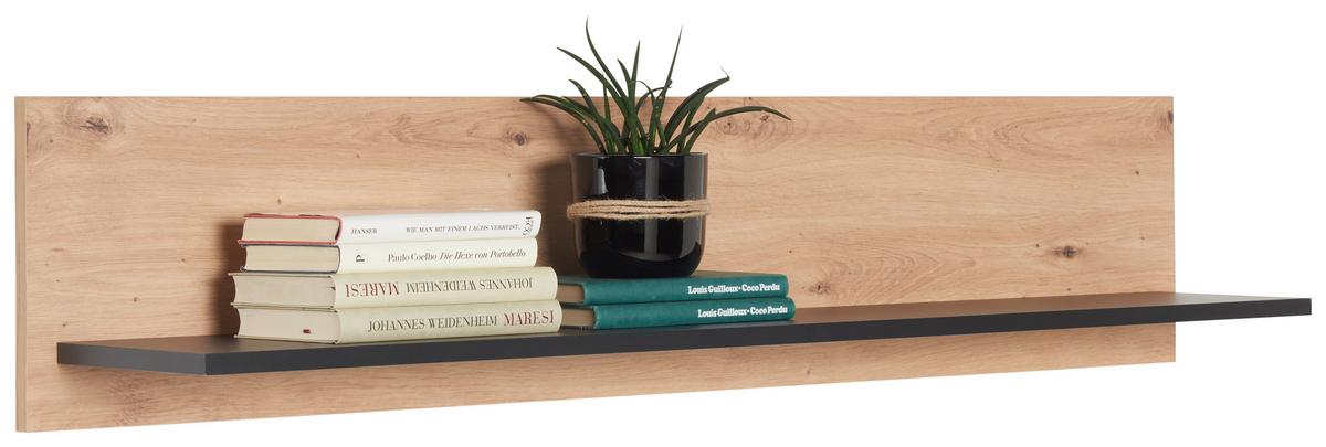 NÁSTENNÁ POLICA NATURE - farba duba, Konventionell, kompozitné drevo (120/25/21,6cm)