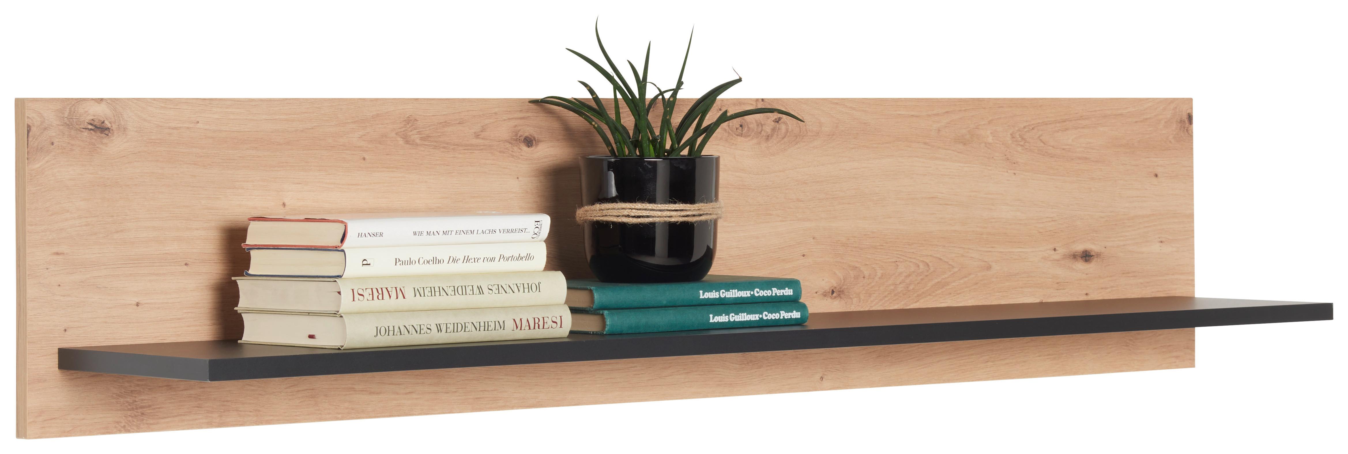 Wandboard Nature B:120 Cm Eiche Dekor/schwarz