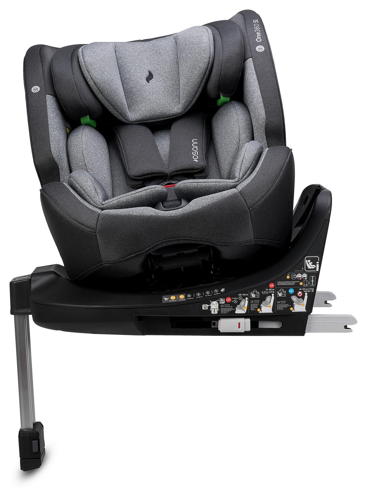 Reboarder-kindersitz Kinderautositz One360 Sl - Grau, Basics, Kunststoff (48/43cm) - Osann