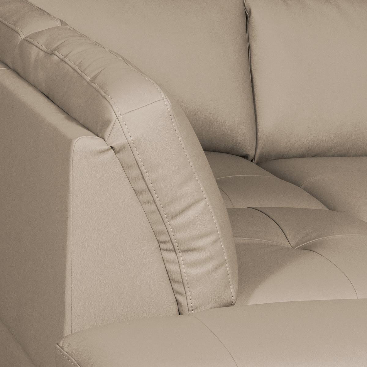 Ecksofa Fargo Hellgrau B: 190x234 Cm - Buchefarben/Hellgrau, Design, Leder/Textil (190/234cm) - Livetastic