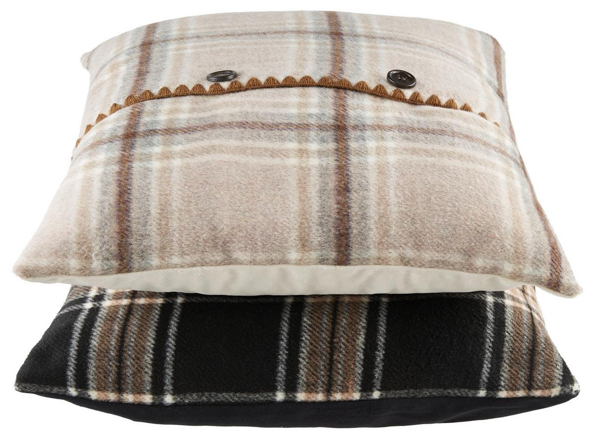 Zierkissen Mary 45x45 Cm Polyester Beige Mit Zipp - Beige, ROMANTIK / LANDHAUS, Textil (45/45cm) - James Wood