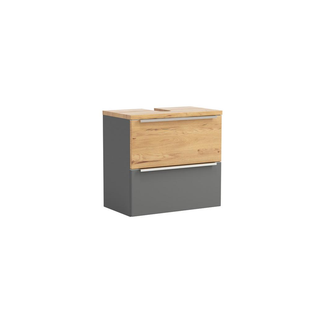 WASCHBECKENUNTERSCHRANK Verona Grau/Wildeiche B: 60cm