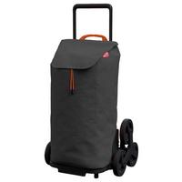 Einkaufstrolley Tris Grau / Schwarz Tasche Abnehmbar - Schwarz/Grau, Basics, Textil/Metall (40/25/99cm)