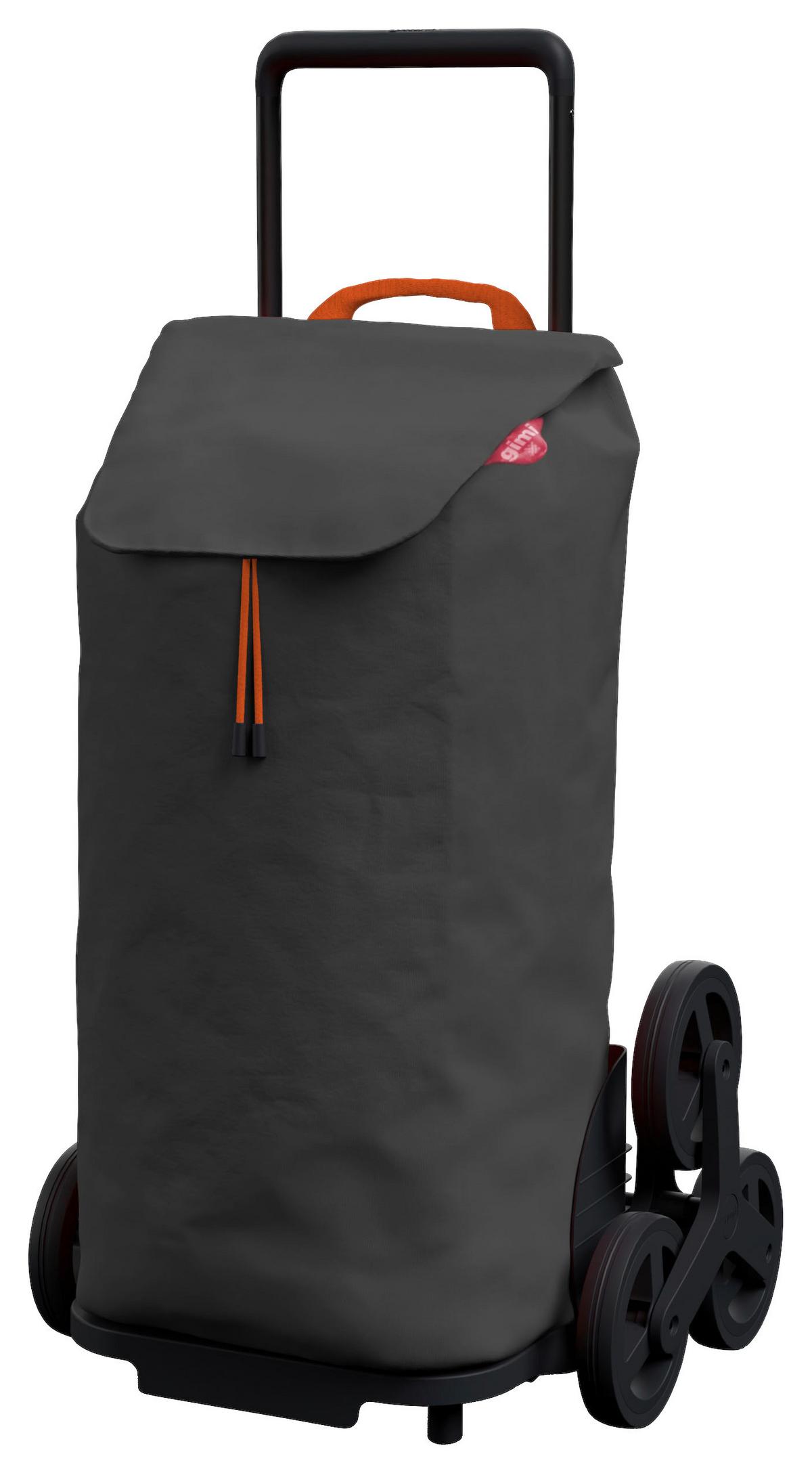 Einkaufstrolley Tris Grau / Schwarz Tasche Abnehmbar - Schwarz/Grau, Basics, Textil/Metall (40/25/99cm)