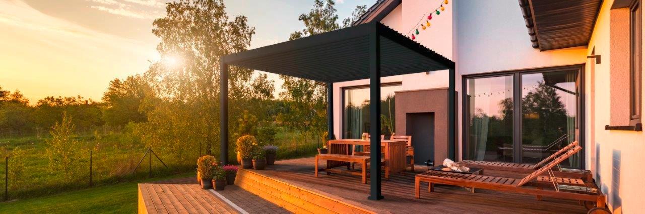 Pergola PERGOLA DELUXE 400X300CM - antracitová, Modern, kov (400/250/300cm) - Gardenson