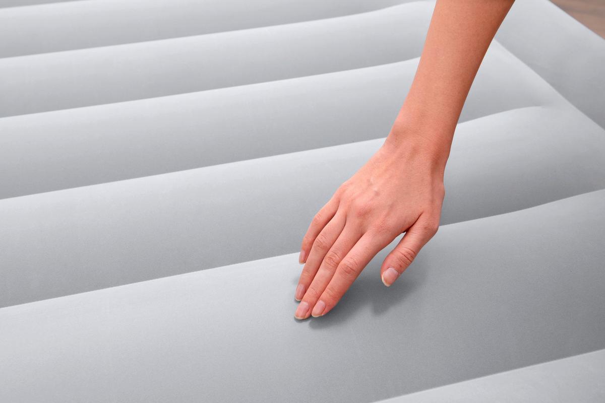 Luftbett Katharina 203x152x51 cm Bis 300kg, inkl. Pumpe - Dunkelblau/Grau, KONVENTIONELL, Kunststoff/Metall (203/152/51cm) - Bestway