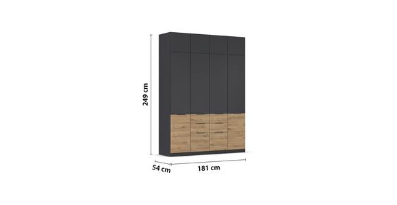 Aufsatzschrank Max-Extra - Grau, KONVENTIONELL, Holzwerkstoff (181/39/54cm) - James Wood