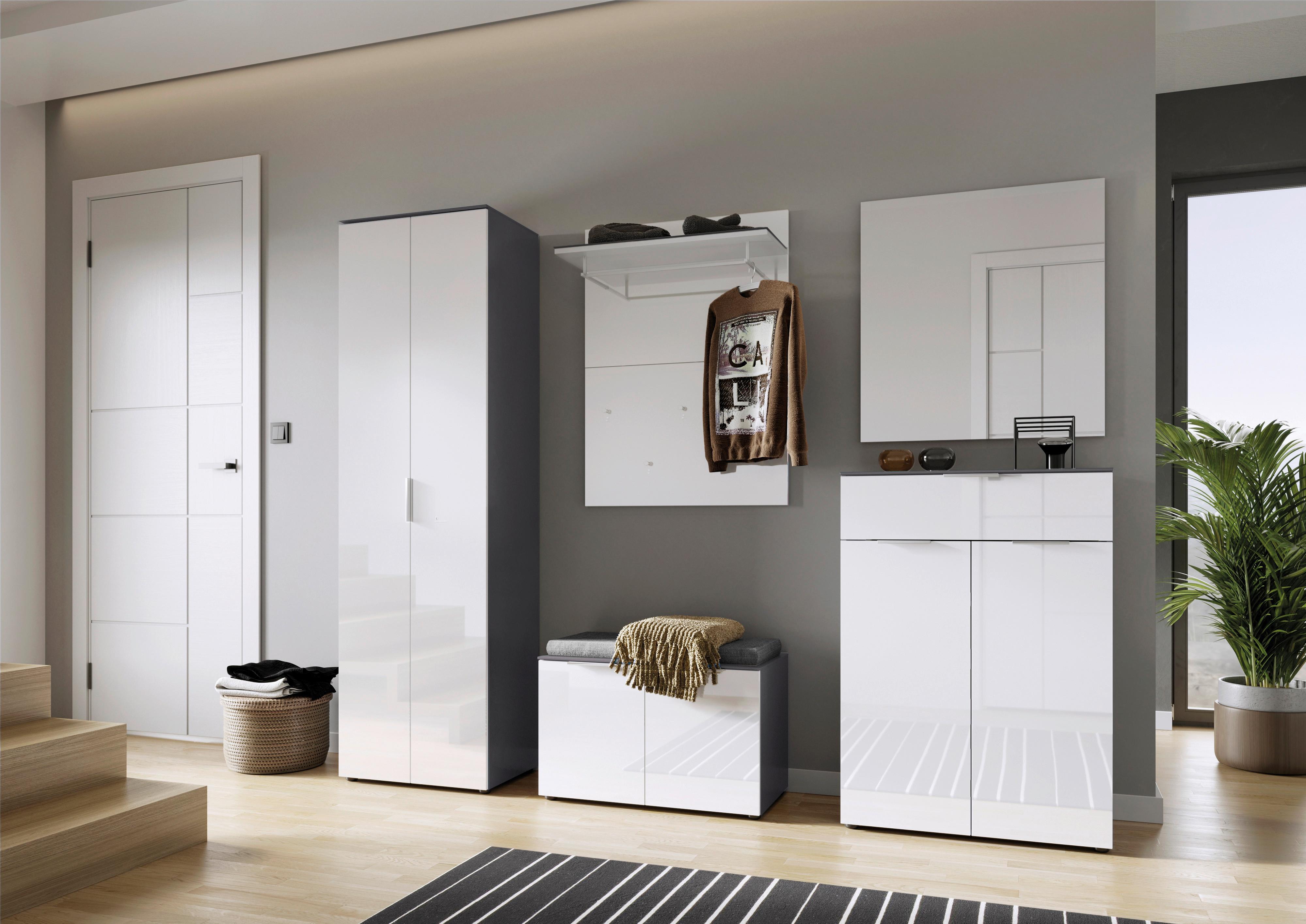 Wandspiegel Rimini Rechteckig 75x80 Cm Ohne Rahmen - Graphitfarben, Design, Glas/Holzwerkstoff (75/80/3cm) - Germania